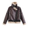 Women's Biker-style Cropped Casual Jacket - Image 3