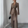 New-style Suit Lace-up, Waist-cinching, Tailored Jacket And Pants Set - Image 2