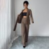 New-style Suit Lace-up, Waist-cinching, Tailored Jacket And Pants Set - Image 3