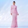 Long Sleeve Round Neck Sexy Slim Long Sequined Banquet - Image 2