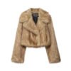 Women's Casual Artificial Fur Effect Short Coat