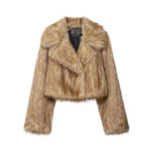 Women's Casual Artificial Fur Effect Short Coat