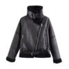 Women's Biker-style Cropped Casual Jacket - Image 5