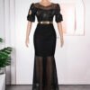 Women's Heavy Embroidered Hot Diamond Beads Night Banquet Light Luxury Fishtail Skirt - Image 3