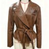 Motorcycle Cool Strapped Temperament Leather Jacket - Image 3