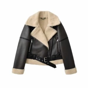 Fashionable Warm Cotton Jacket Motorcycle Fur Coat