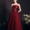 Red Long Dress Heavy-duty Tube Top - Image 10