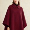 Long Woolen Cape Coat - Image 2
