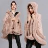 Loose Fur Collar Shawl, Cold-proof Fleece-lined Thick Coat - Image 3