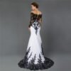 Embroidered Lace Maxi Dress With Fishtail Slim Tail - Image 5