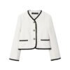 Fashion Women's Wear Trim Velvet Coat - Image 3