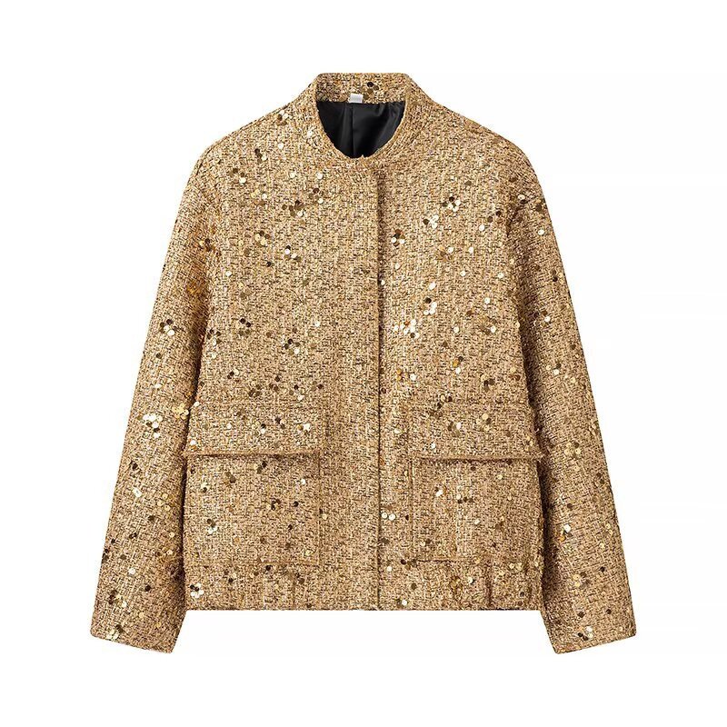 Stylish Versatile Loose-fitting Figure-flattering Sequin Jacket