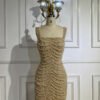 Nude Elegant Sling Light Luxury High-end Pearl Beaded Dress - Image 2