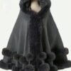 Loose Fur Collar Shawl, Cold-proof Fleece-lined Thick Coat - Image 7