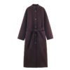Long Belted Elegant Coat - Image 2