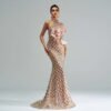 Halter Sequined Mermaid Evening Dress - Image 3