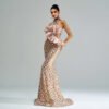 Halter Sequined Mermaid Evening Dress - Image 5