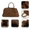 Matte Cowhide Premium Retro-style Commuter Tote Bag - Image 4