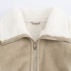 Threaded Hem Loose Fleece Warm Thickened Short - Image 2