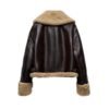 Faux Fur Effect Cropped Coat - Image 4