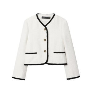 Fashion Women's Wear Trim Velvet Coat