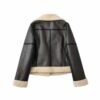 Fashionable Warm Cotton Jacket Motorcycle Fur Coat - Image 7