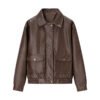 Retro Old Money Style Coat Motorcycle Clothing Jacket - Image 4