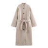 Long Belted Elegant Coat - Image 5