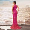 Round Neck Off-the-shoulder Slim-fit Sheath Sequined Banquet Fishtail - Image 5