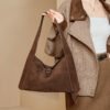 Suede-textured Lightweight And Stylish Womens Premium Single-shoulder Bag - Image 6