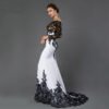 Embroidered Lace Maxi Dress With Fishtail Slim Tail - Image 2