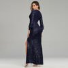 Fantasy Celebrity Sexy High Slit Long Sleeve Sequined Banquet - Image 2
