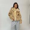 Autumn And Winter New All-matching Graceful Socialite Style Lapel Short Warm Long Sleeves Fur Coat - Image 3