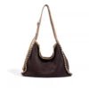 Matte Leather Shoulder Commuter Crossbody Bag - Image 3