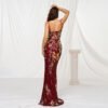 Sling Off-neck Sheath Sequined Banquet Fishtail Evening Dress - Image 6