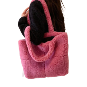 Plush Bag Winter Fashion Cute Tote Handbags Large Capacity Portable Single Shoulder Furry Bags