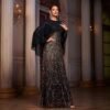 Elegant Long Sleeve Round Neck Shawl Banquet Sequined A- Line - Image 6
