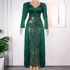 African Women's Dress V-neck Backless Sequined - Image 4
