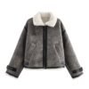 Double-sided Lapel Long-sleeved Jacket With Loop Trim - Image 5