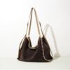 Matte Leather Shoulder Commuter Crossbody Bag - Image 4