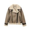 Women's Fashion Strap Trim Hem Double-sided Jacket Coat - Image 3