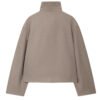 Women's Loose Casual Minimalist Long Sleeve Button-up Stand Collar Jacket - Image 6