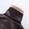 Suede Fur Integrated Motorcycle Jacket - Image 3