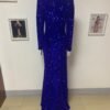 Blue Siren Ji Sequin See-through Dress With High Slit - Image 6