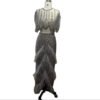 European And American Silver Nude Slim-fit Feather Shawl
