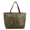 Oil Wax Canvas Bag Women's Bag Large Capacity Tote Shoulder - Image 7
