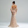 Halter Sequined Mermaid Evening Dress - Image 4