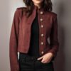 Fashion Retro Long Sleeve Short Suede Jacket - Image 5