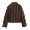 Womens Short Faux Fur Jacket - Image 2