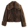Womens Short Faux Fur Jacket - Image 4